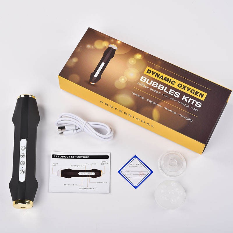 Facial SPA CO2 Bubble Oxygen Beauty Machines & Skin Bright Gel Exfoliat Pods Kit
