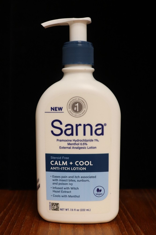 Sarna Anti-Itch Lotion Calm & Cool 7.5 oz Pramoxine HCl 1% Menthol Exp 11/27