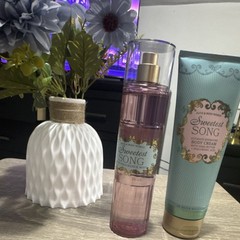 Bath & Body Works Sweetest Song Body Cream 8 oz + Fragrance Mist, Hydrating