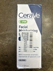 CeraVe PM Facial Moisturizing Lotion Night Cream – 3 Oz