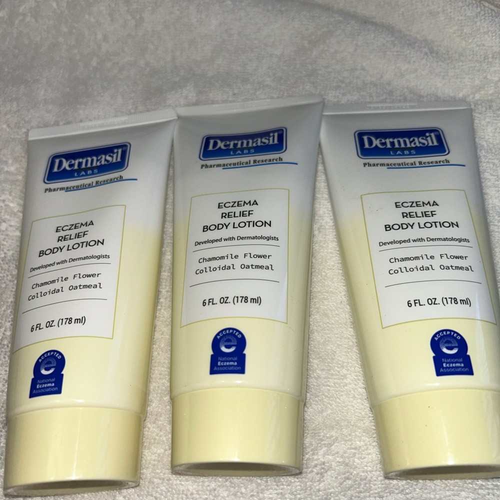 3 Dermasil Eczema Relief Moisturizing Colloidal Oatmeal 6 fl oz Ea Lotion