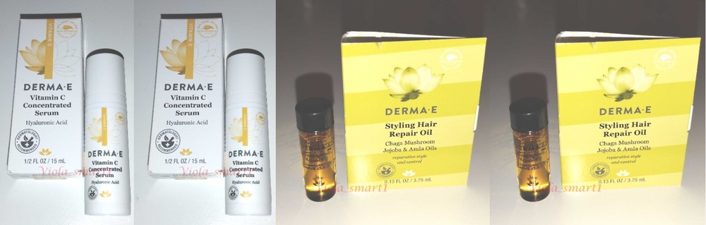 DERMA E Vitamin C Concentrated Antioxidant Serum + Styling Hair Repair Oil