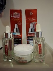 Lot Of 3 L&rsquo;Oréal Paris Revitalift Hyaluronic Acid Serum + Cream Set SPF 30 Face