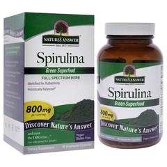 Spirulina – 800mg by Natures Answer for Unisex – 90 Count Capsules