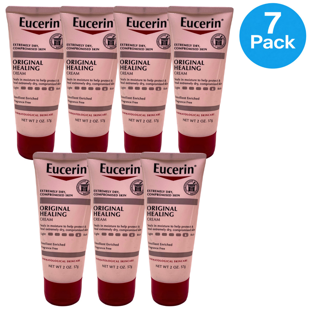 Eucerin Original Healing Cream Dermatological Skincare 2 oz 7 Pack New
