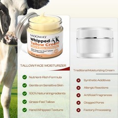 SADOWAY Beef Tallow for Skin: Handmade Beef Tallow for Face – Organic Grass-Fed