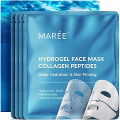 Gentle Hydrogel Face Masks with Amino Acids – 4 Count for All Skin Types
