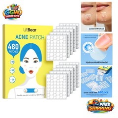 480 Hydrocolloid Acne Patches: Versatile Sizes & Easy Peel for Instant Relief