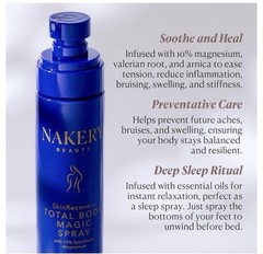 Nakery Beauty SkinRecovery Total Body Magic Spray With Magnesium Sealed 1.7oz