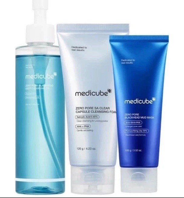 Medicube Viral Skincare Trio Cleansing Oil & Blackhead Mud Mask NEW | Bonus Gift