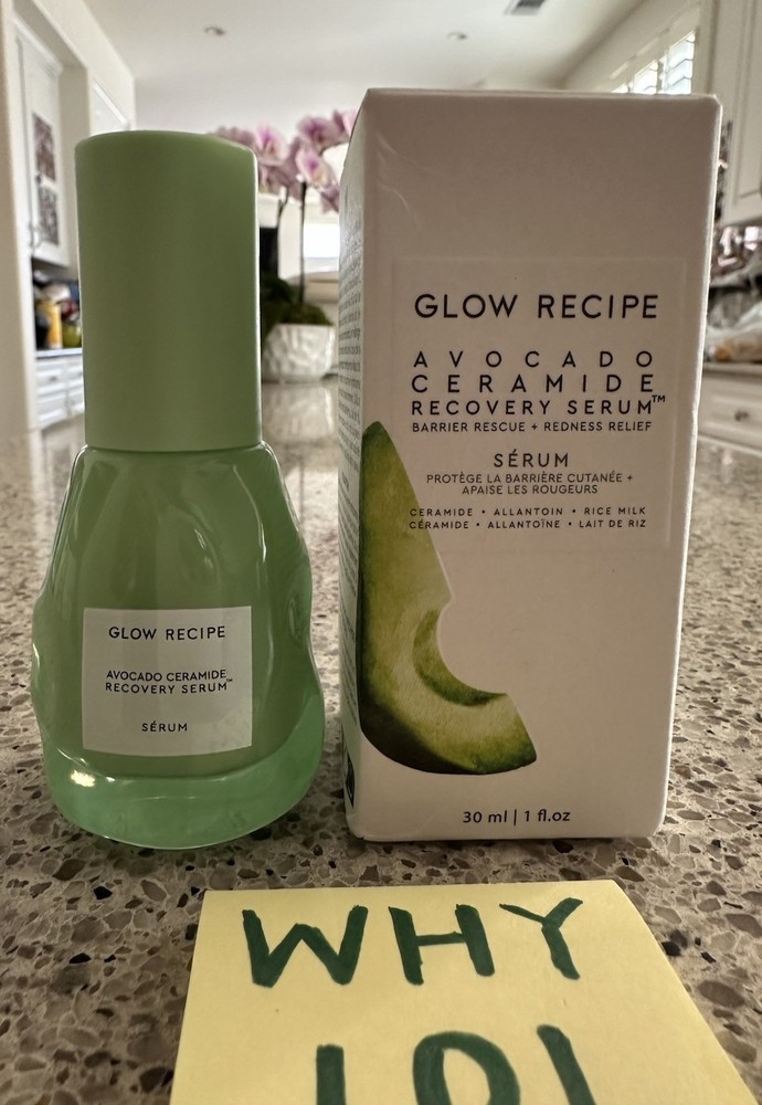 GLOW RECIPE Avocado Ceramide Recovery Serum 1oz/30mL FULL SZ SEALED BOX $45