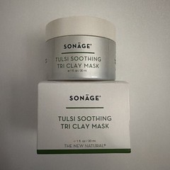 SONAGE Tulsi Soothing Tri Clay Face Mask Full Size 30 ml Vegan Cruelty Free