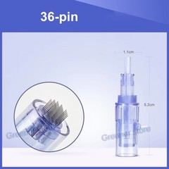 Micro Pen Mesotherapy & 10Pcs 36Pins Replacement Needle Cartridges Tip Face Care