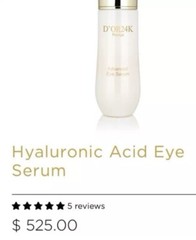 D&rsquo;OR24K Hyaluronic Acid Eye Serum 1.35 Oz Anti Age