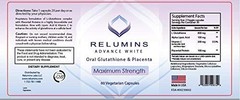 Relumins Advance White Oral Glutathione White Caps w/ Rose Hips 10 Bottles