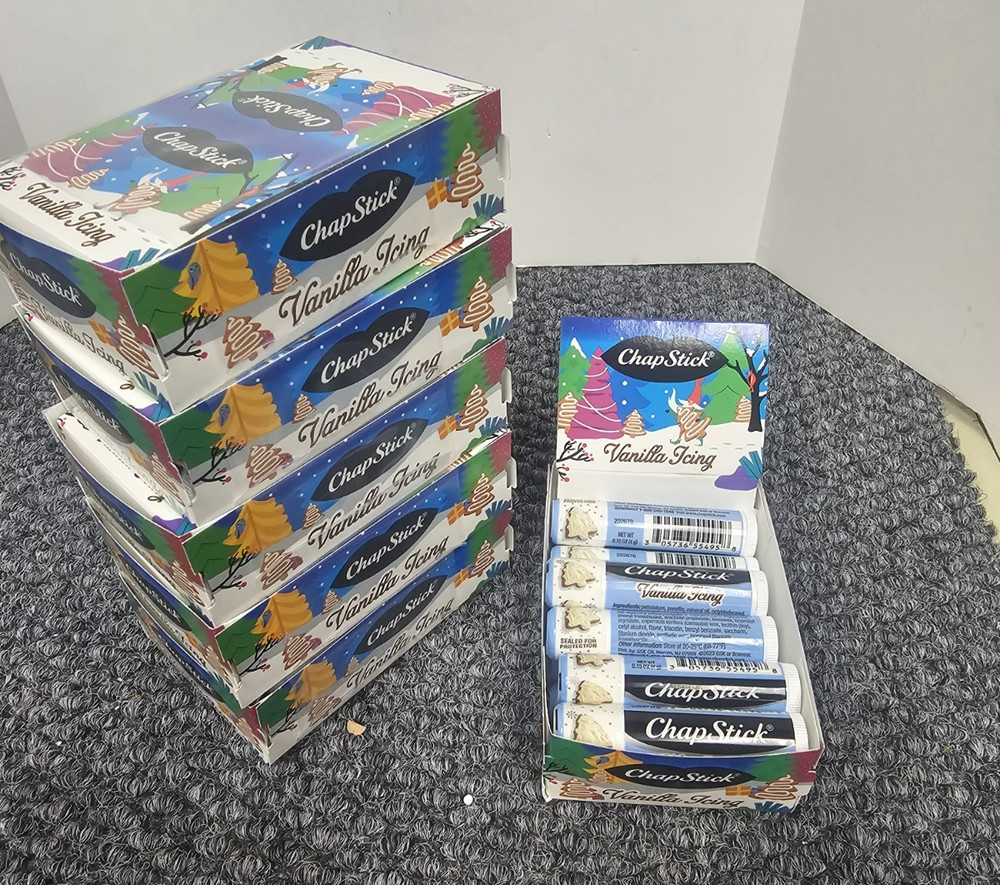 72 Tubes Sealed New Chapstick VANILLA ICING Lip Balm .15 Oz SIX BOXES of 12