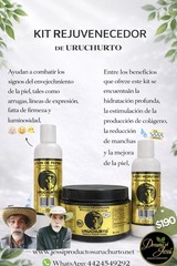 Uruchurto Kit Rejuvenecedor Cucumber Lotion, Serum & Microdermabrasion Cream Set