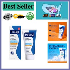 Acne Foaming Wash, Maximum Strength 10% Benzoyl Peroxide – Gentle Daily Cleanser