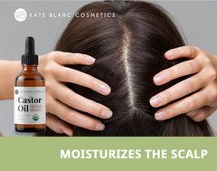 Castor Oil Organic for Hair, Lashes, Face, Skin (2Oz), 100% Pure, Cold Pressed,