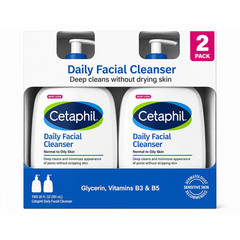 Cetaphil Daily Facial Cleanser 2 Pack 20 fl oz Normal to Oily Skin Glycerin