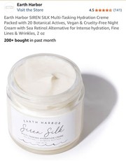 Earth Harbor Siren Silk Bio-Retinol Hydration Cream 2oz/60mL NEW