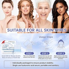 30 Pcs 5% Hyaluronic Acid Serum UltraHydrating Vials, Hyaluronic Acid Tubes, …
