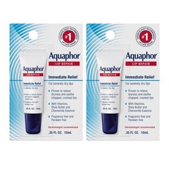 2 Pack Aquaphor LIP Repair Severely Dry Lips Balm Soothe Shea Butter .35 oz/10mL