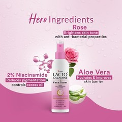 Lacto Calamine Rose Water Toner 120ml Niacinamide Aloe Vera Face Mist