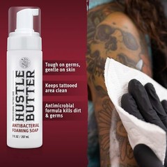 Hustle Bubbles Deluxe Foaming Tattoo Soap 7 Fl Oz Antimicrobial Skin Cleansing