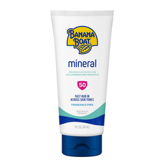 Banana Boat Mineral Sunscreen SPF 50 Lotion, 5Fl Oz | Zinc Oxide Sunscreen Lotio