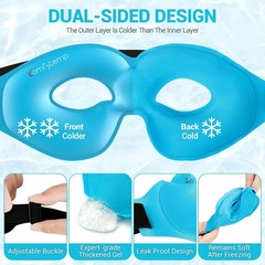 Cold Gel Eye Mask, Cooling Eye Ice Pack for Puffiness, Reusable Cold Compress Sl