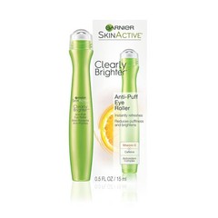 Garnier Clearly Brighter Anti-Puff Eye Roller, 0.5 Fl Oz (Pack of 1), Green