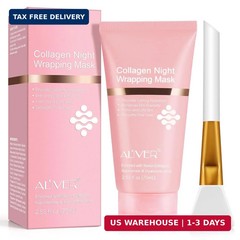 Collagen Overnight Wrapping Peel off Face Mask Elasticity Hydration Glass Skin
