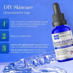 GHK Copper Peptide Facial Serum 1% GHK-Cu wrinkles crow&rsquo;s feet Hair Shedding