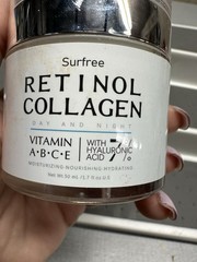Surfree RETINOL COLLAGEN VITAMIN A*B*C*E with 7% HYALURONIC Acid Cream
