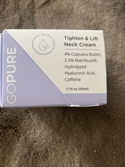Gopure Go Pure Tighten & Lift Neck Cream 1.7 Fl Oz New Full Size Cupuaco Butter