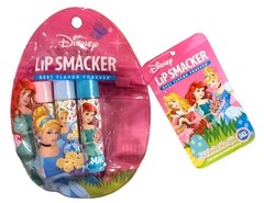 3pc Set Disney Princess LIP SMACKER Easter Balm+Egg Zip Bag Best Flavor Forever