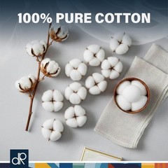 DecorRack 100 Count [Large Size] Cotton Balls, 100% 1 Pack, Large (100 Pcs)