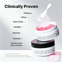 Peptide Collagen Hydrogel Eye Patch for Depuffing Under-Eye Bags & Dark Circles