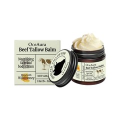 2PCS Beef Tallow for Skin – Organic Grass-Fed Whipped Beef Tallow and Honey Balm