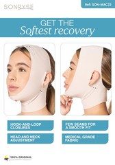 Sonryse MAC32VE Post Surgery Chin Lift After Medium, Open-ear Strap – Beige