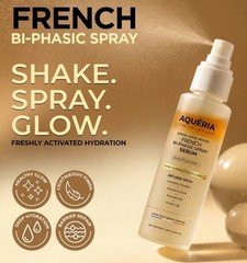 AQUÉRIA French Capsule Cream & Bi-Phasic Spray Serum Bundle NEW