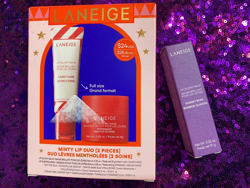 Gummy Bear Bonbon Ourson Minty Lip Duo HOLIDAY 2025 CANDY CANE Balm & PEPPERMINT