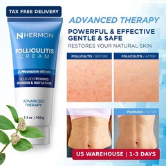 Hermon Folliculitis Treatment (3 Packs Folliculitis Cream)