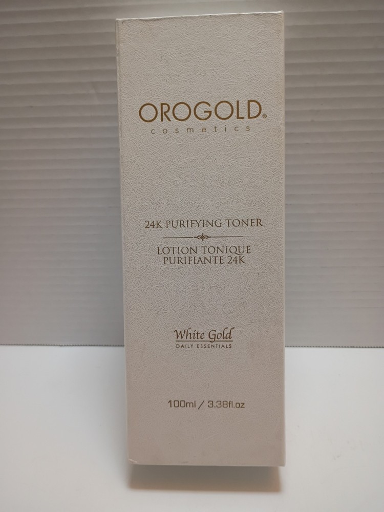OROGOLD Cosmetics 24K Purifying Toner 100ml/3.38fl oz White Gold New