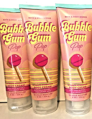 PINK BUBBLE GUM POP ULTIMATE HYDRATION BODY CREAM BATH BODY WORKS 3 PACK LOT NEW