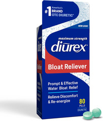 Diurex Ultra Re-Energizing Water Pills – Relieves Water Bloat – 80 Count
