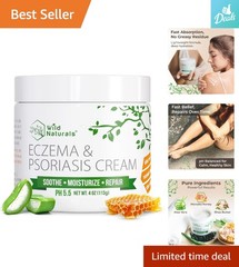 Hydrating Eczema Relief Cream with Manuka Honey – Steroid-Free, All Ages Lotion