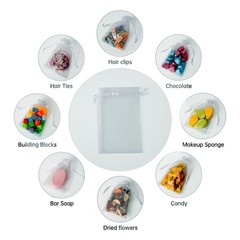 YHJZ 100PCS Organza Bags, 4×6 inches (10x15cm) Small Mesh Bags Drawstring, Si…
