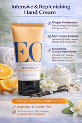 EO Intensive Replenishing Hand Cream Orange Blossom Vanilla 2.5oz Moisturizing